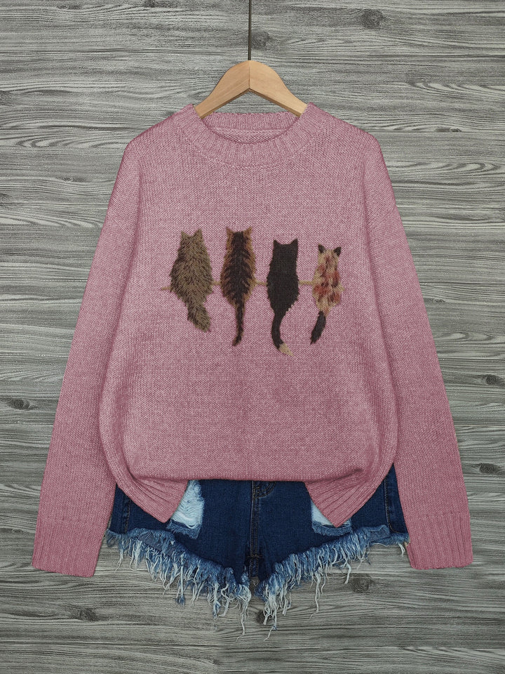 Tamara | Cozy Cat-Print Sweater