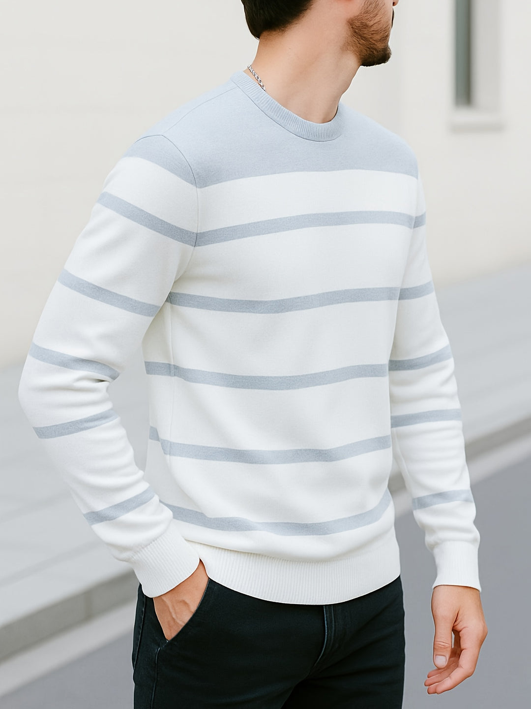 Percy | Classic Striped Crewneck Sweater