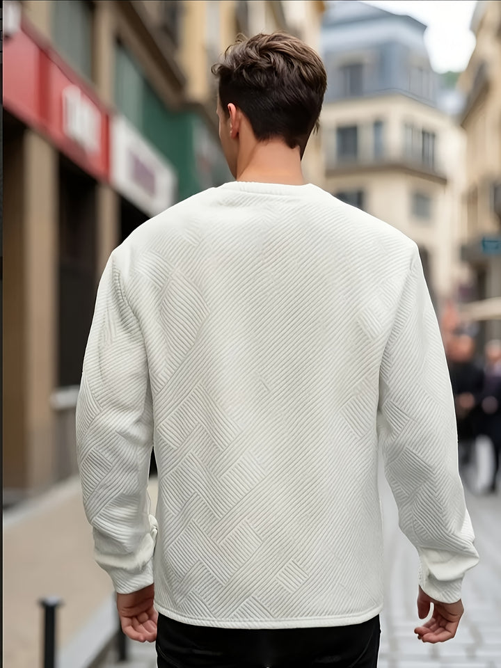 Elias | Textured Crew Neck Sweatshirt