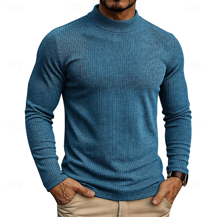 Callahan | Ribbed Mock-Neck Top