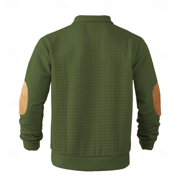 Garrett | Textured Standing-Collar Pullover