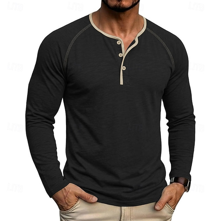 Owen | Classic Button Henley Shirt