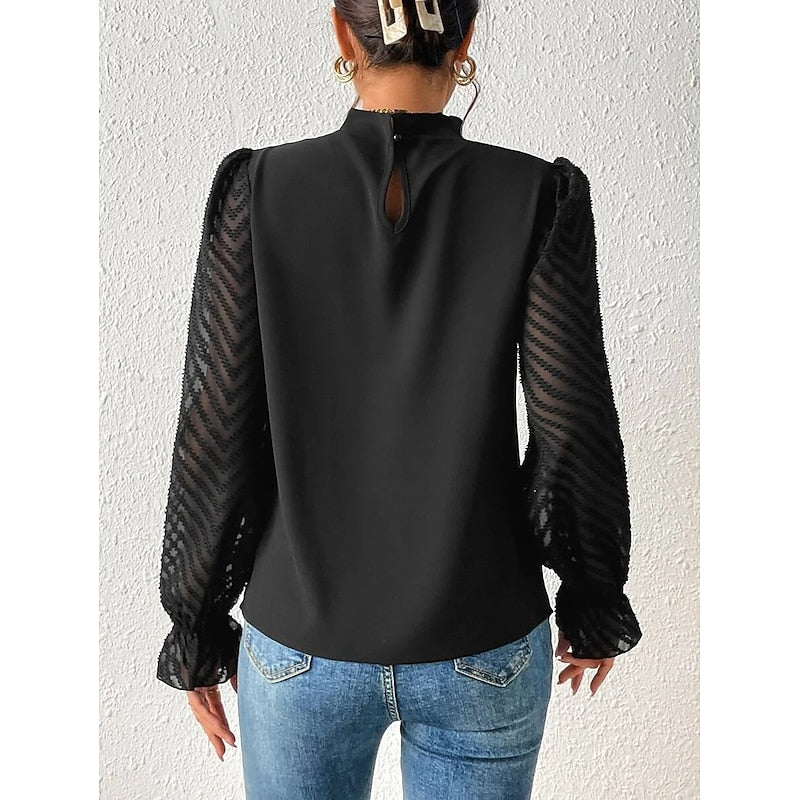 Elspeth | Elegant High-Neck Blouse