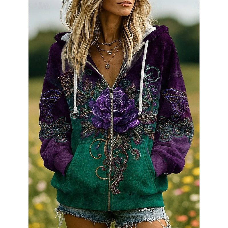 Willow | Nature-Inspired Zip-Up Hoodie
