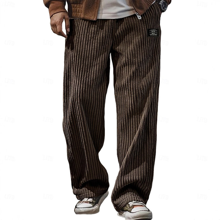 Bryson | Relaxed Ribbed Wide-Leg Pants