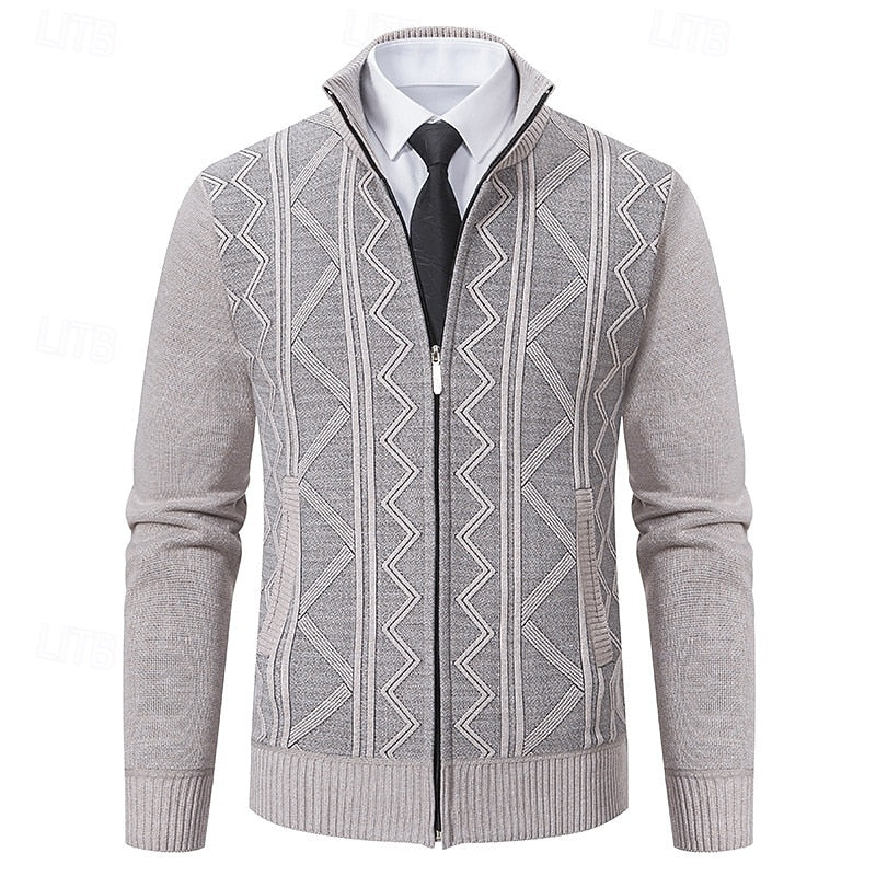 Bernard | Textured Zip-Up Cardigan