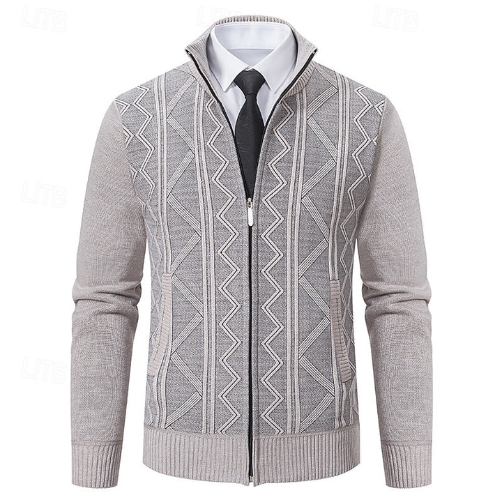 Bernard | Textured Zip-Up Cardigan