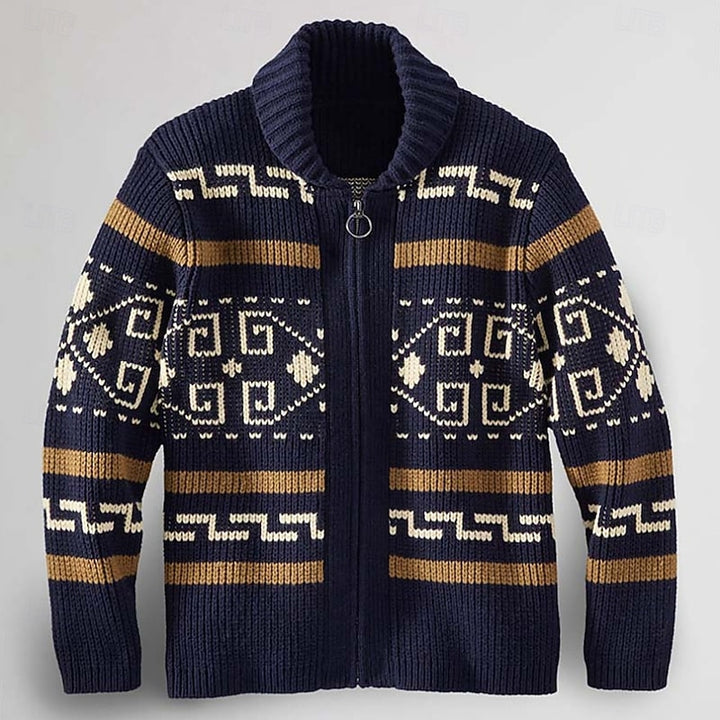 Sawyer | Patterned Zip Cardigan