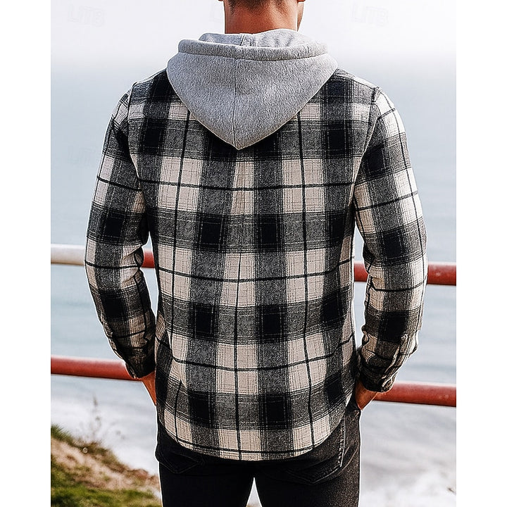 Emory | Rugged Hooded Plaid Shirt Jacket