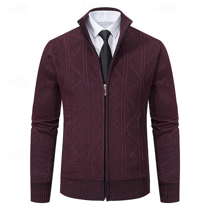 Bernard | Textured Zip-Up Cardigan