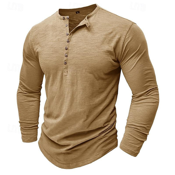 Ashton | Classic Long-Sleeve Henley Shirt