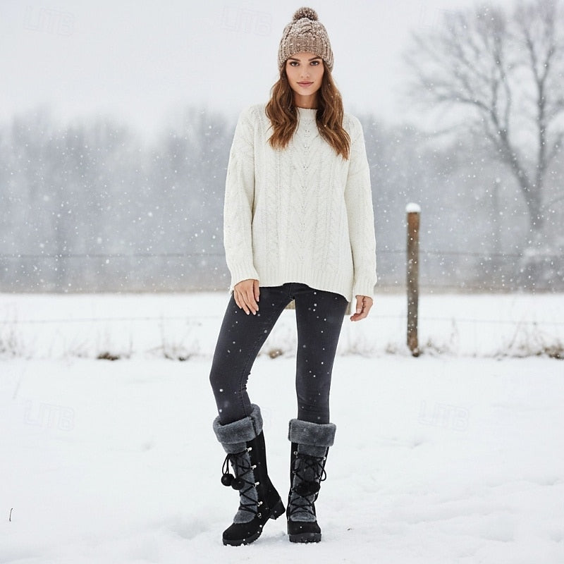 Sabrina | Cozy Lace-Up Winter Boots