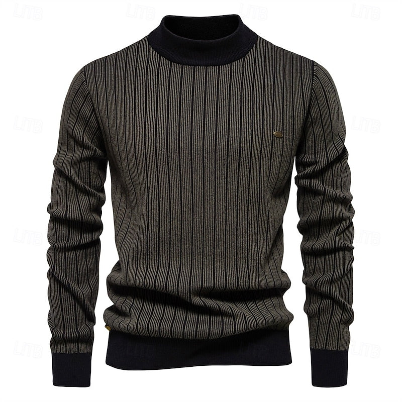 Gerard | Ribbed Mock Neck Sweater