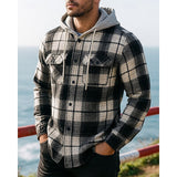 Emory | Rugged Hooded Plaid Shirt Jacket