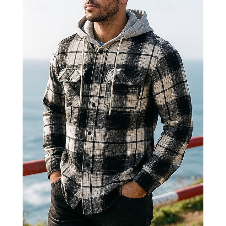 Emory | Rugged Hooded Plaid Shirt Jacket