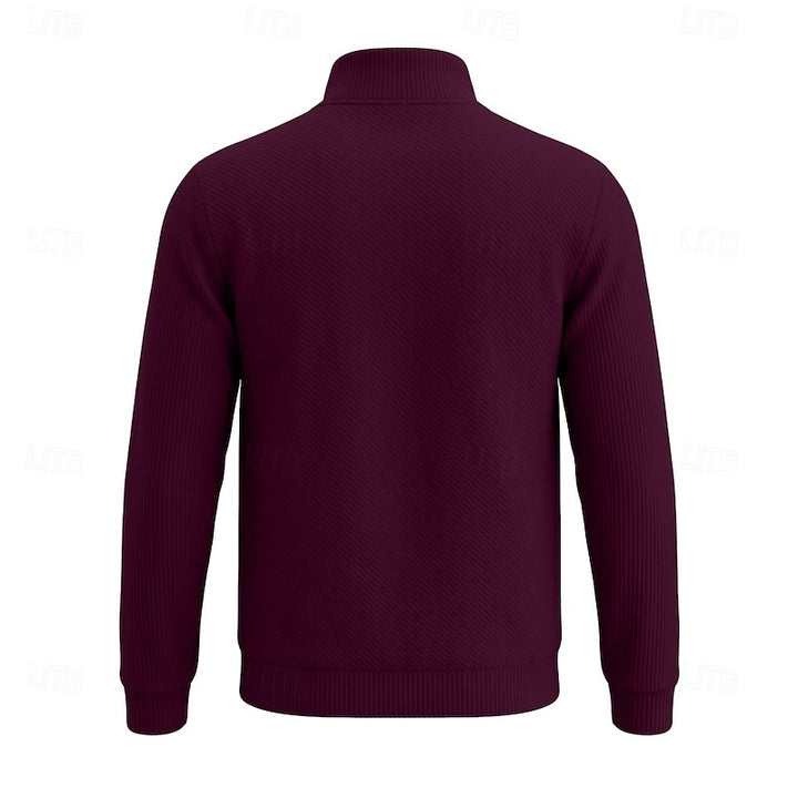 Quentin | Textured Quarter-Zip Pullover