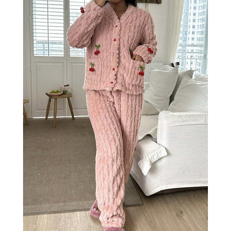 Maribel | Cozy Cherry Two-Piece Set
