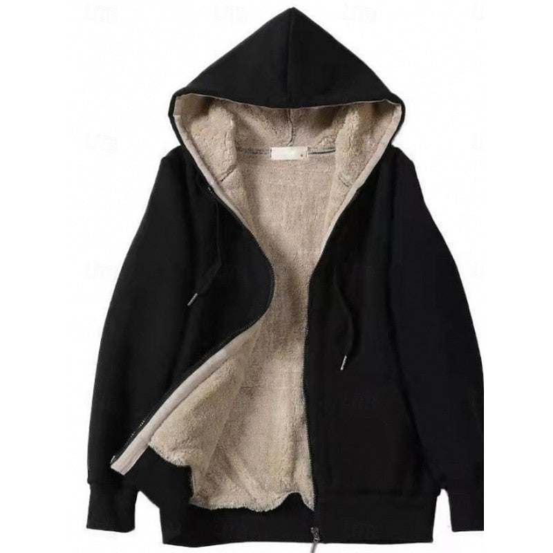Delphine | Cozy Hooded Zip Jacket