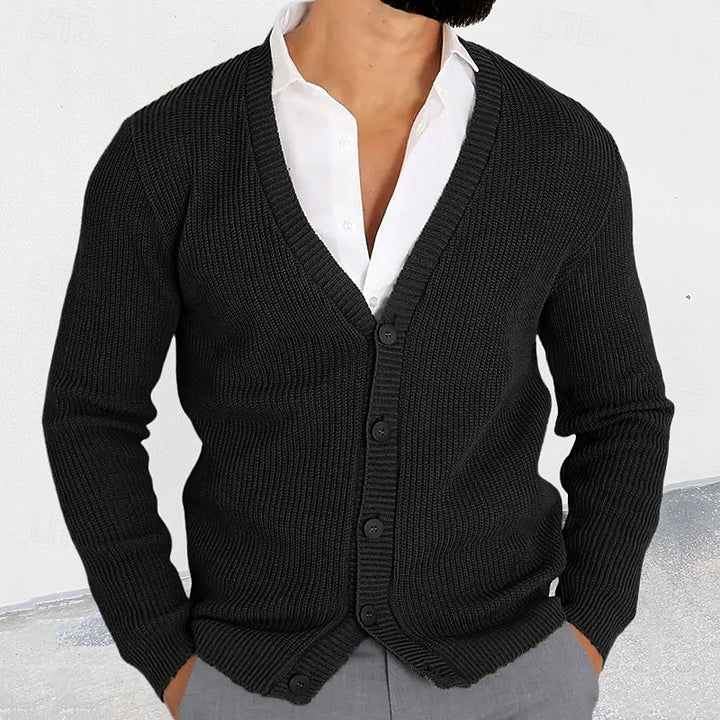 Calvin | Classic V-Neck Button-Down Cardigan