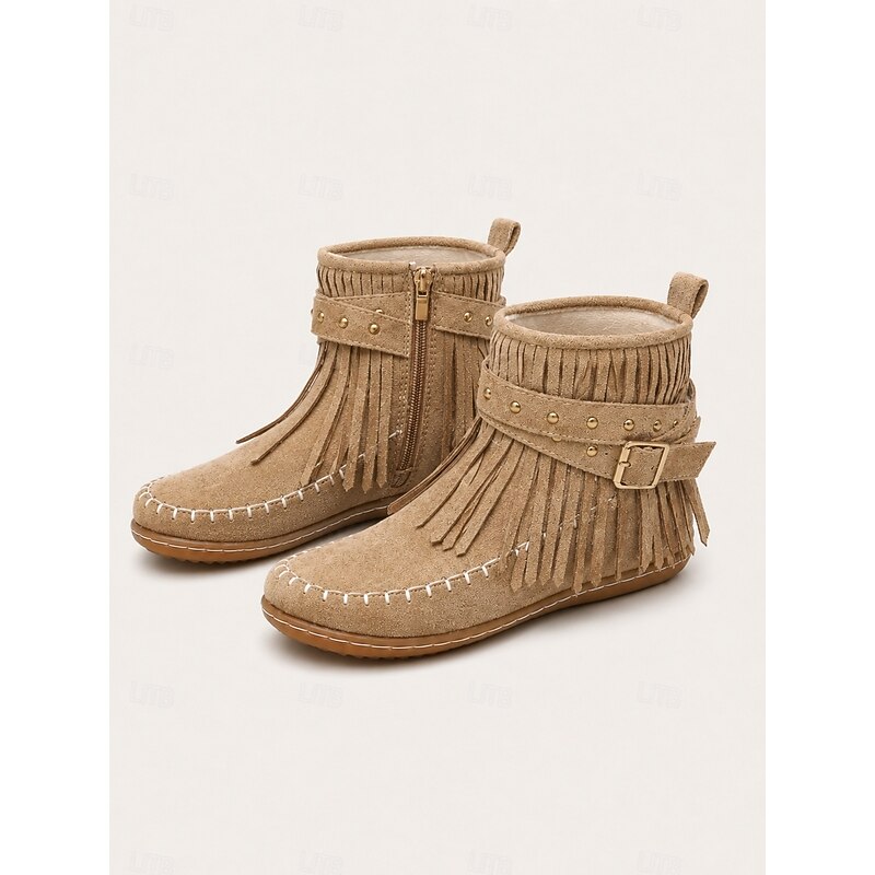 Susannah | Fringe Moccasin Ankle Boots