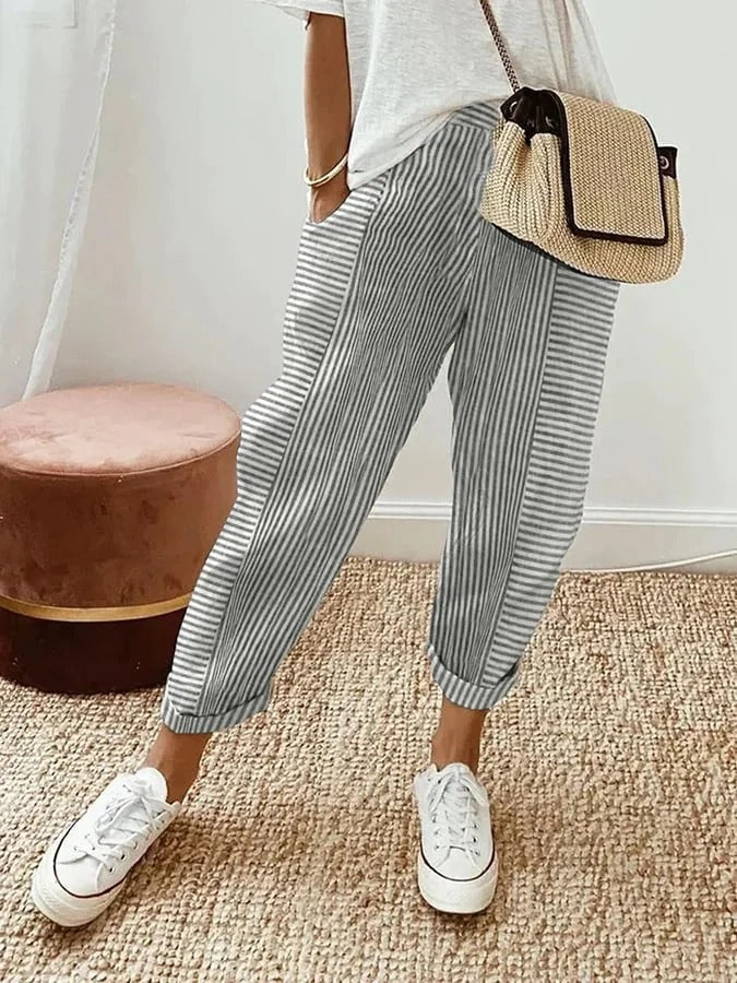 Avery | Relaxed Striped Summer Pants