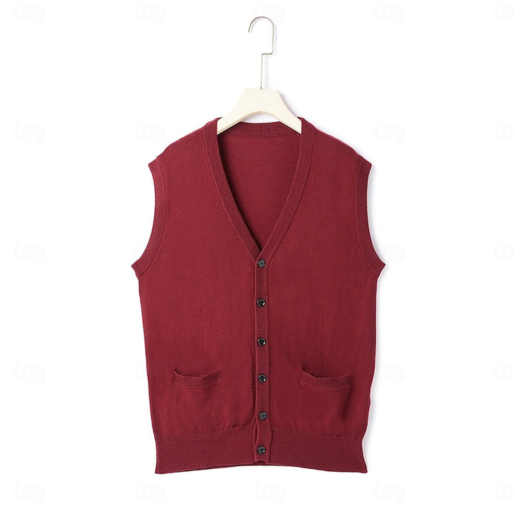 Leonard | Buttoned V-Neck Sweater Vest
