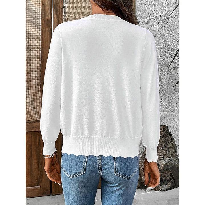 Camilla | Scalloped Button-Front Cardigan