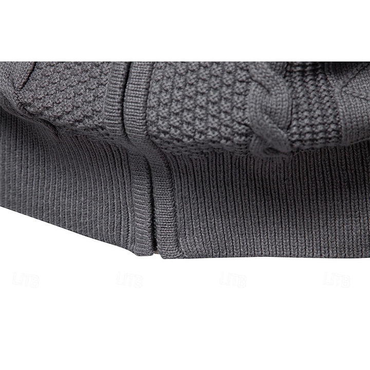 Gerard | Textured Zip-Up Cardigan