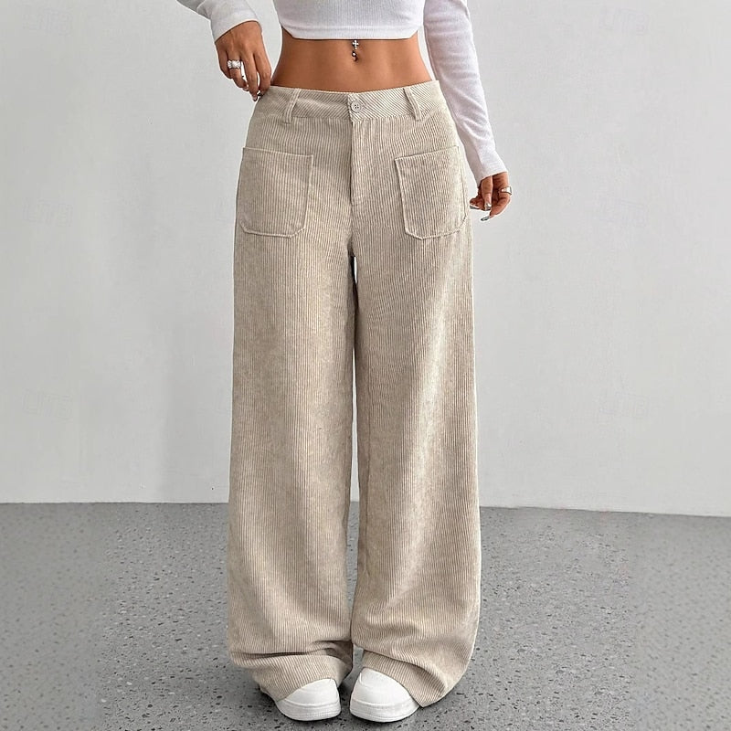 High-Waist Wide-Leg Trousers Styled Look