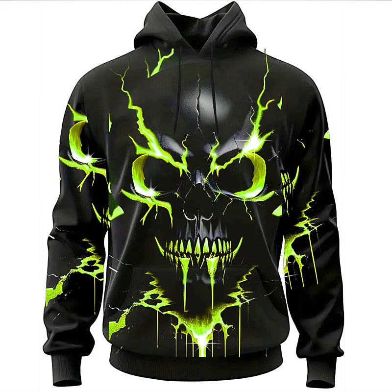 Cyrus | Halloween Skull Graphic Hoodie