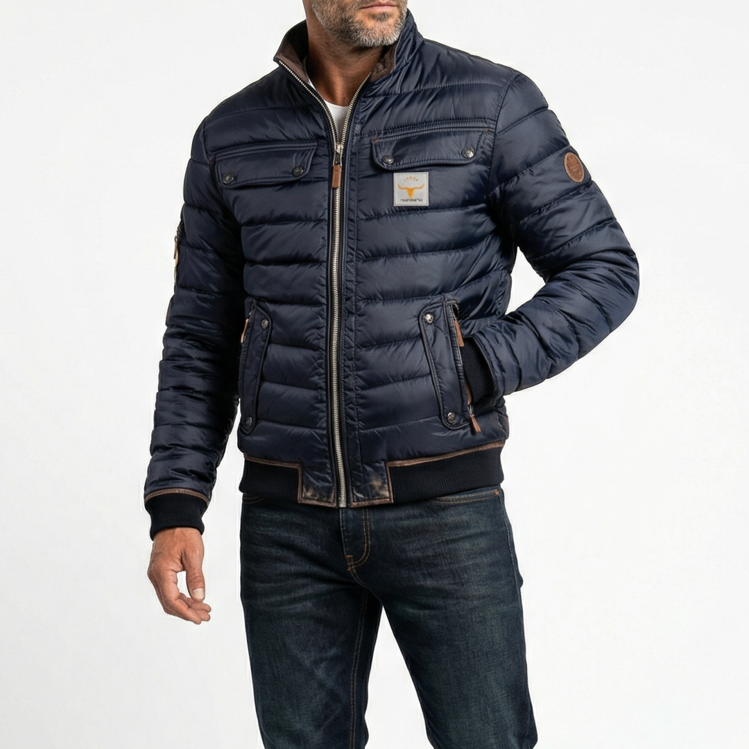 Damian | Quilted Stand-Collar Jacket