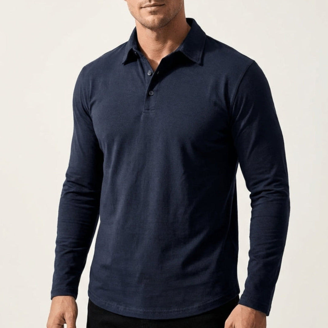 Andrei Casual Long Sleeve Collared Polo