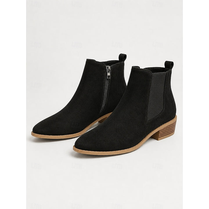 Vivienne | Pointed-Toe Block Heel Ankle Boots