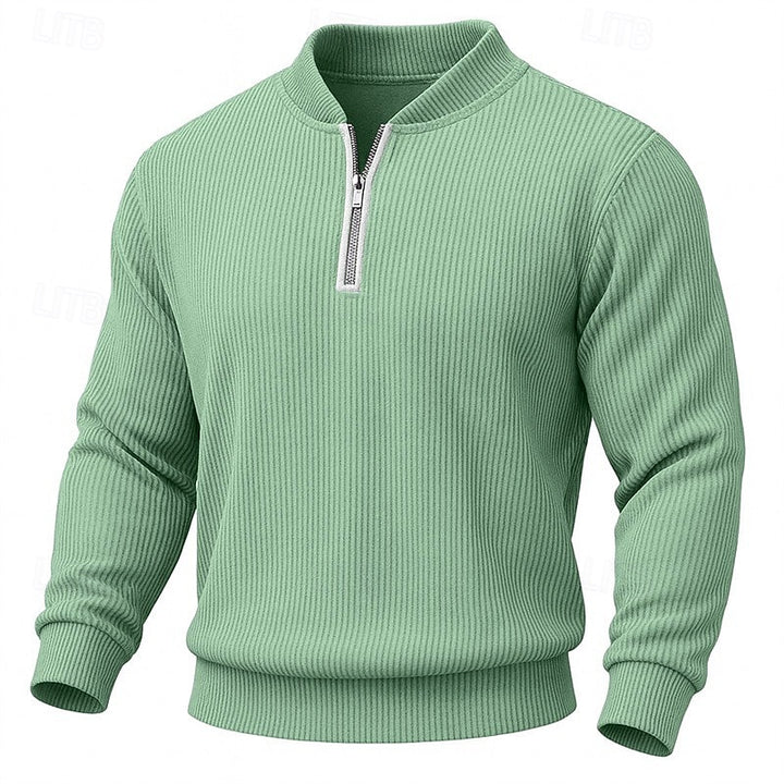 Bryson | Ribbed Quarter-Zip Pullover
