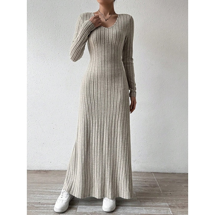 Willa | Ribbed Long-Sleeve Maxi Dress