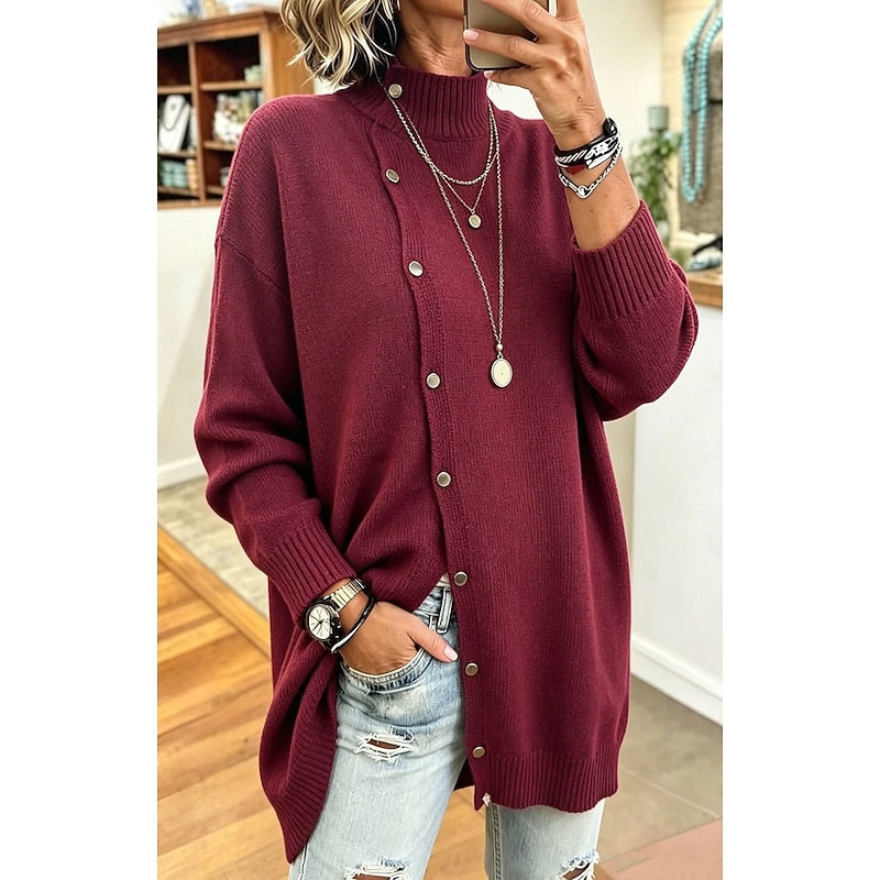 June | Longline Button-Front Cardigan