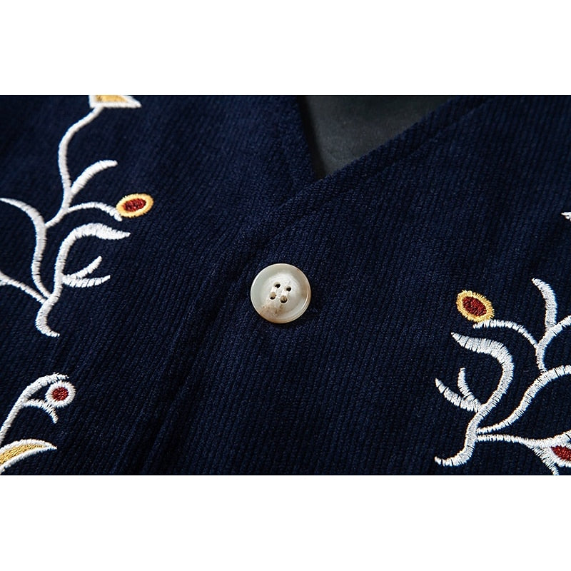 Otis | Embroidered Single-Breasted Waistcoat