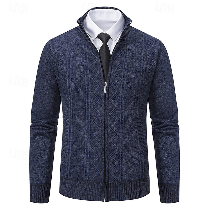 Bernard | Textured Zip-Up Cardigan