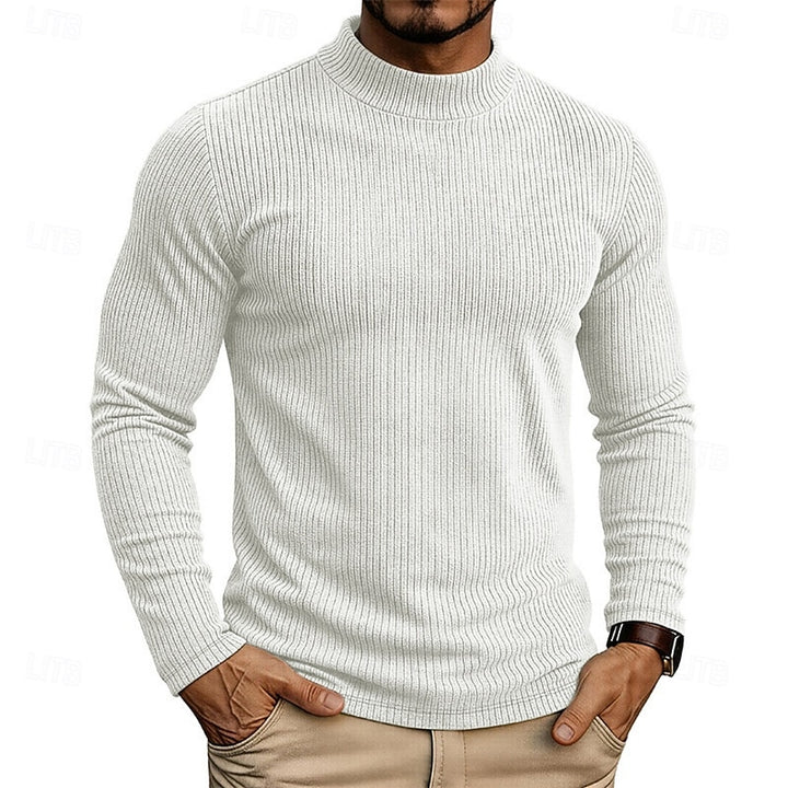 Callahan | Ribbed Mock-Neck Top