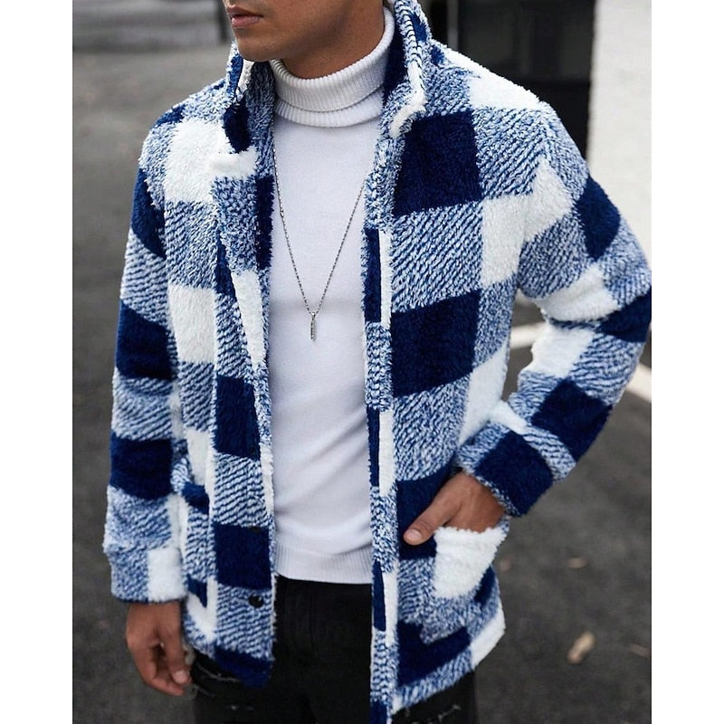 Merritt | Checked Standing-Collar Jacket