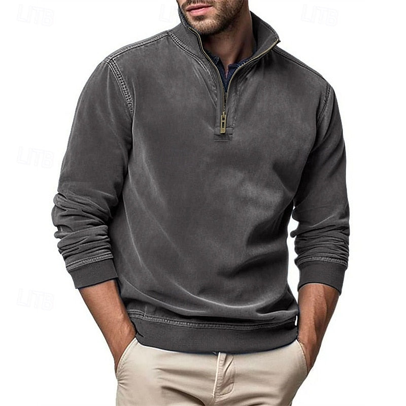 Caleb | Quarter-Zip Stand-Collar Sweatshirt