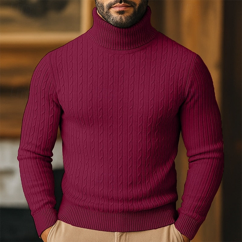 Rupert | Cable Knit Turtleneck Sweater