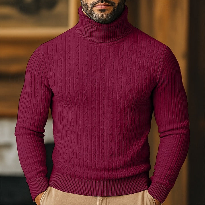 Rupert | Cable Knit Turtleneck Sweater