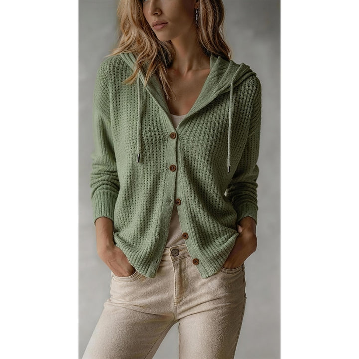 Lucinda | Hooded Button-Front Cardigan