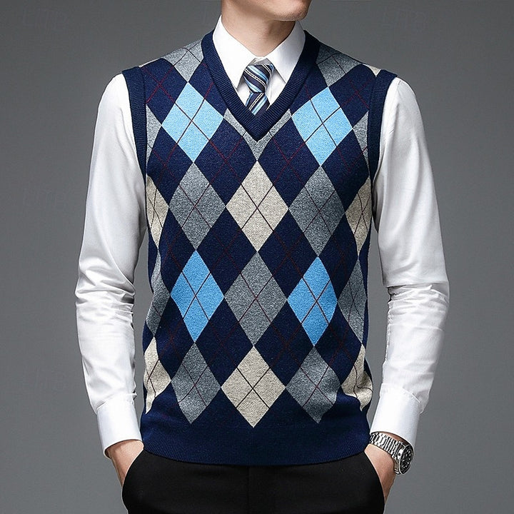 Bernard | Argyle V-Neck Sweater Vest