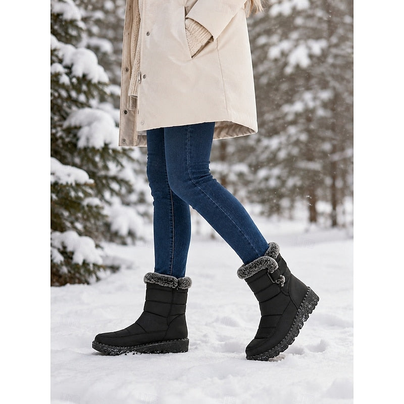 Greta | Cozy Fur-Trimmed Winter Snow Boots