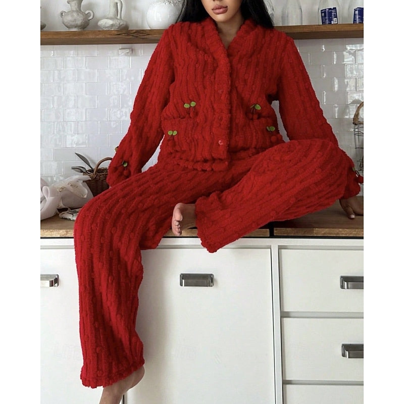 Maribel | Cozy Cherry Two-Piece Set