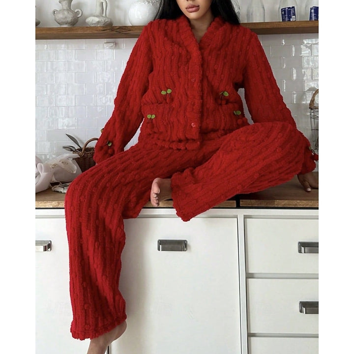 Maribel | Cozy Cherry Two-Piece Set