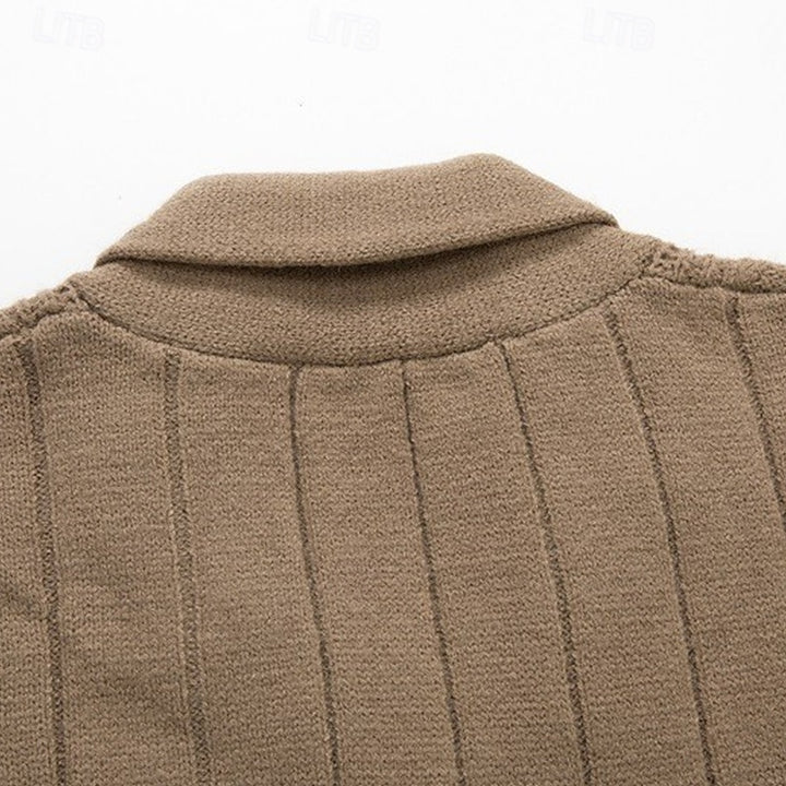 Alaric | Cable-Knit Shawl Collar Cardigan