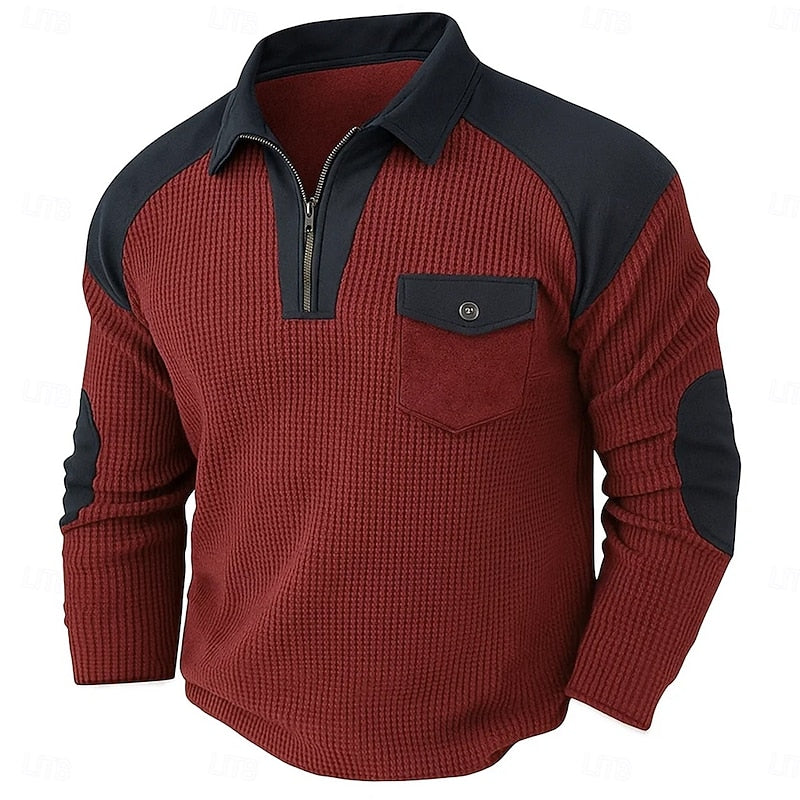Corbin | Quarter-Zip Textured Pullover
